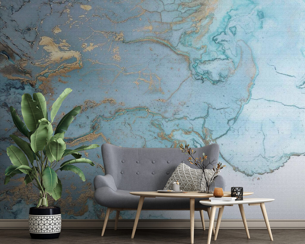 Azzurro con vene dorate — ambiente 2