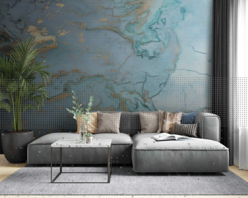 Azzurro con vene dorate — ambiente 4