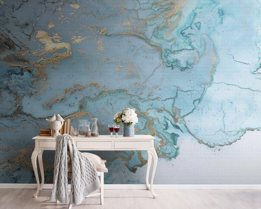 Azzurro con vene dorate — ambiente 3