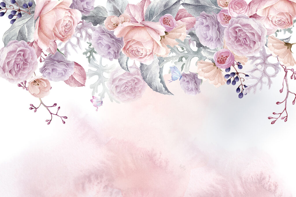 Bordo di rose rosa — design completo