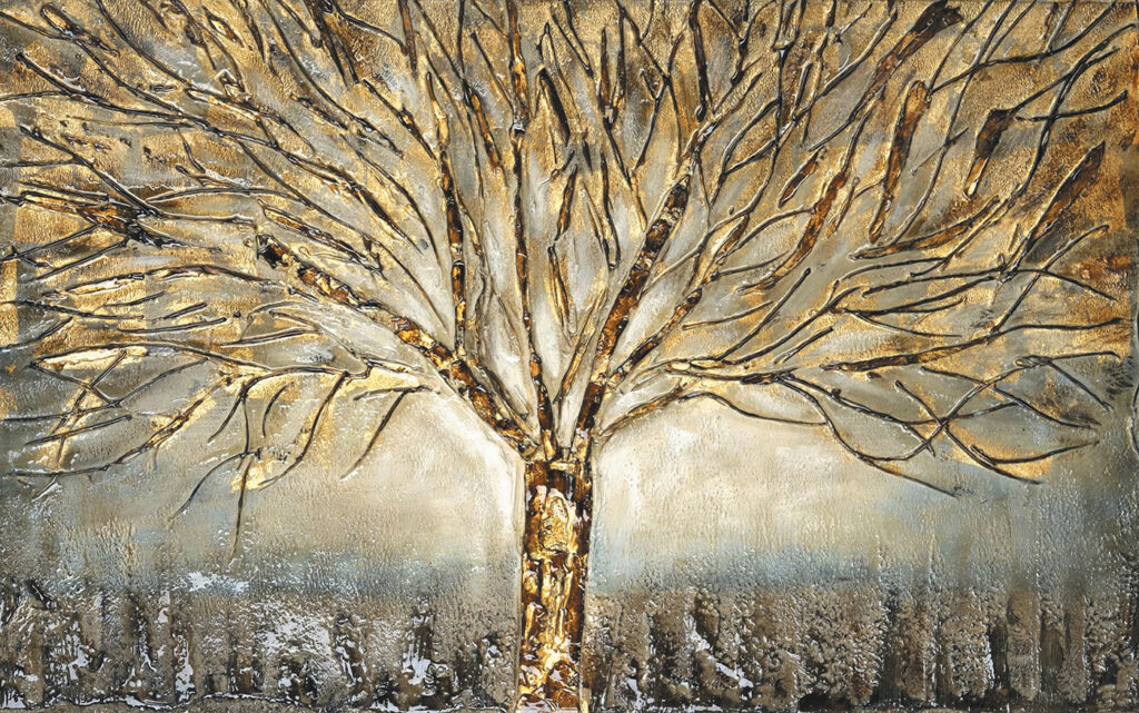 Albero dai contorni dorati — design completo