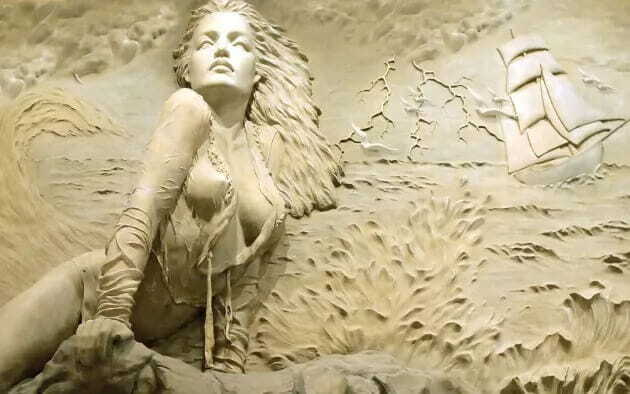 Figura femminile tra dune — design completo
