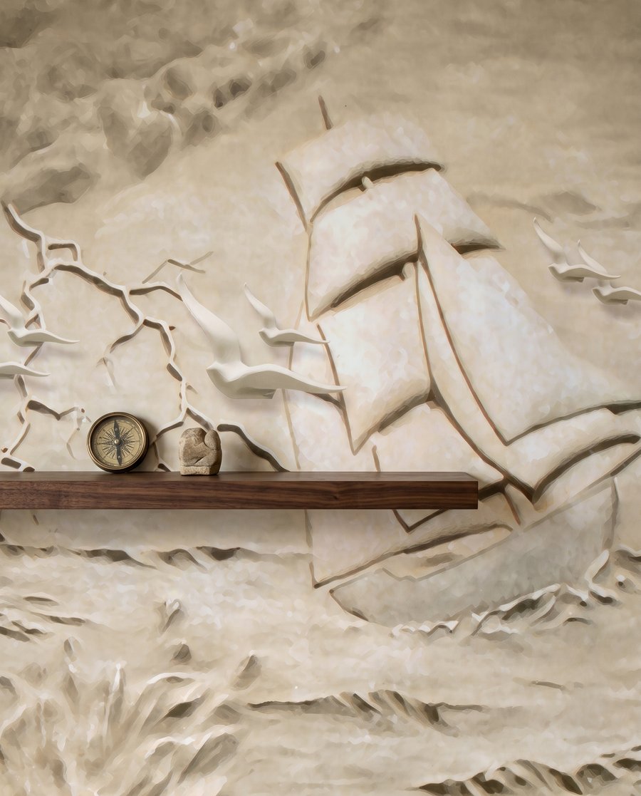 Figura femminile tra dune — ambiente 3