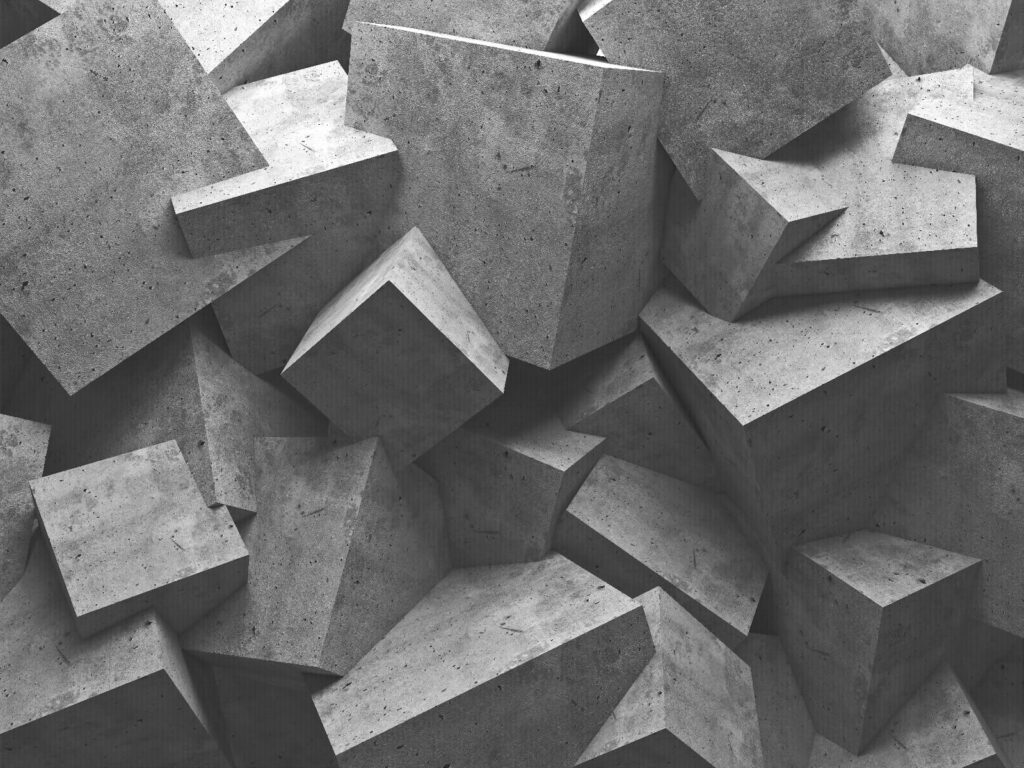 Blocchi angolari grigi — design completo