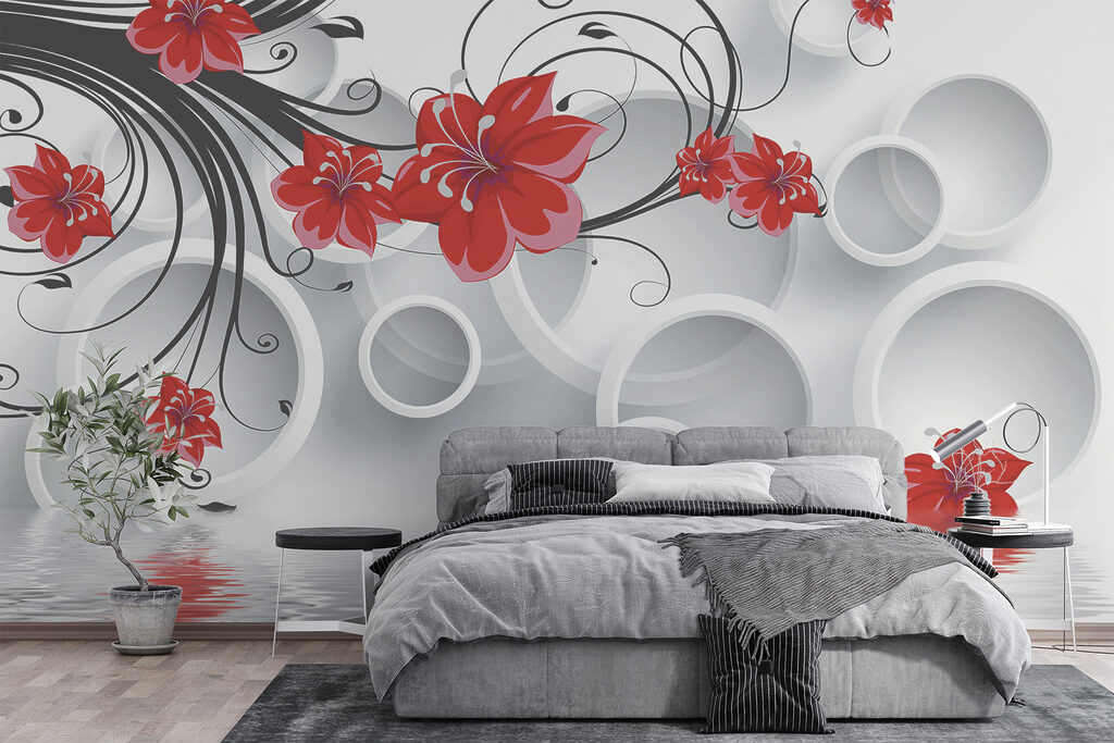 Fiori rossi e cerchi — ambiente 3