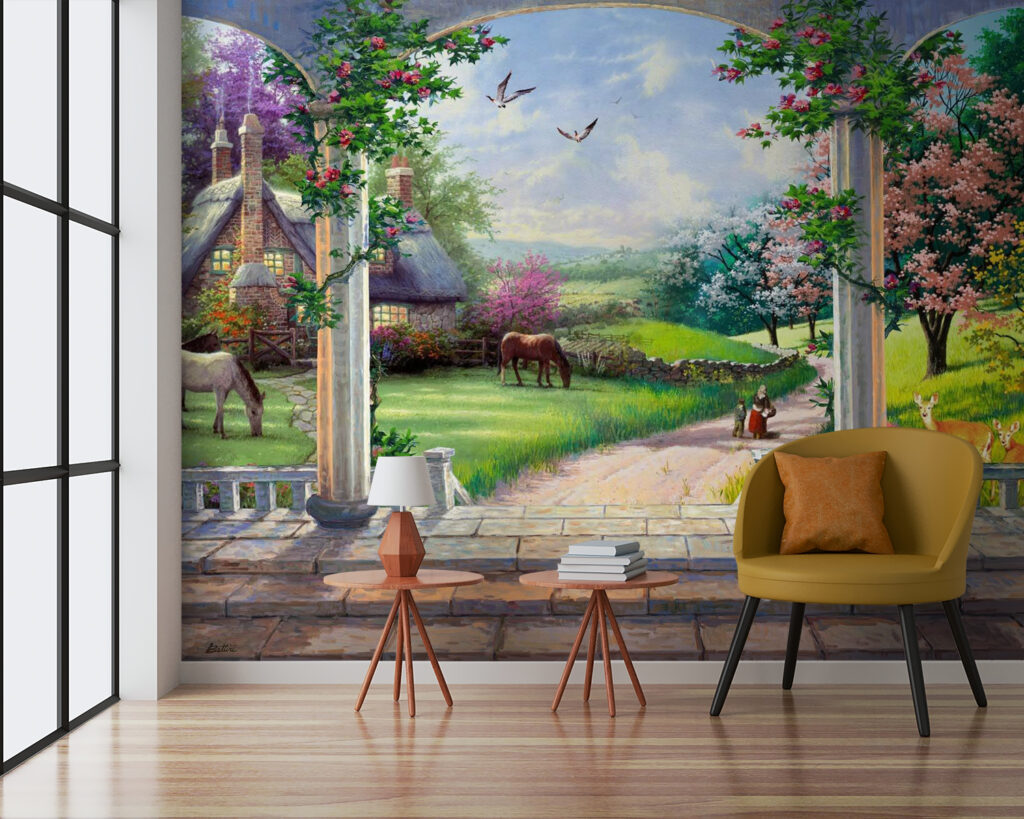 Terrazza fiorita con cavalli — ambiente 3