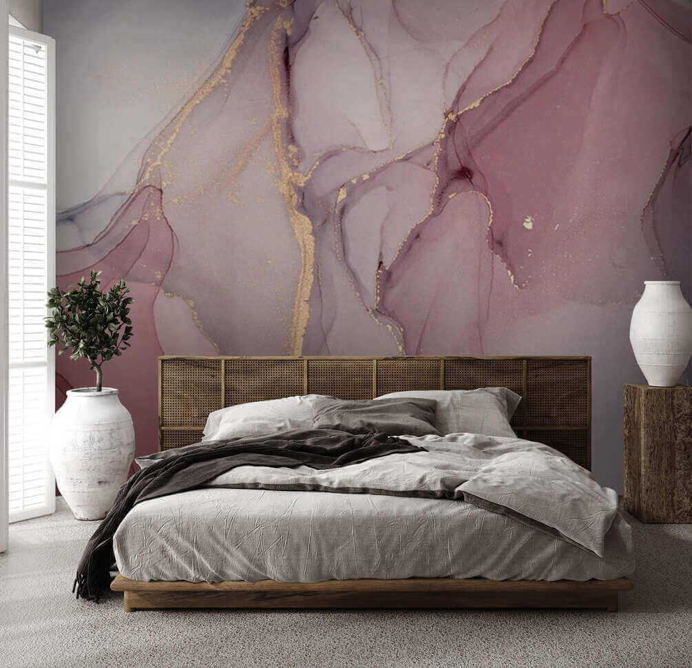 Rosa con vene dorate — ambiente 1