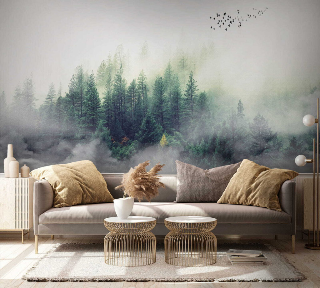 Piccoli pini nella nebbia — ambiente 7