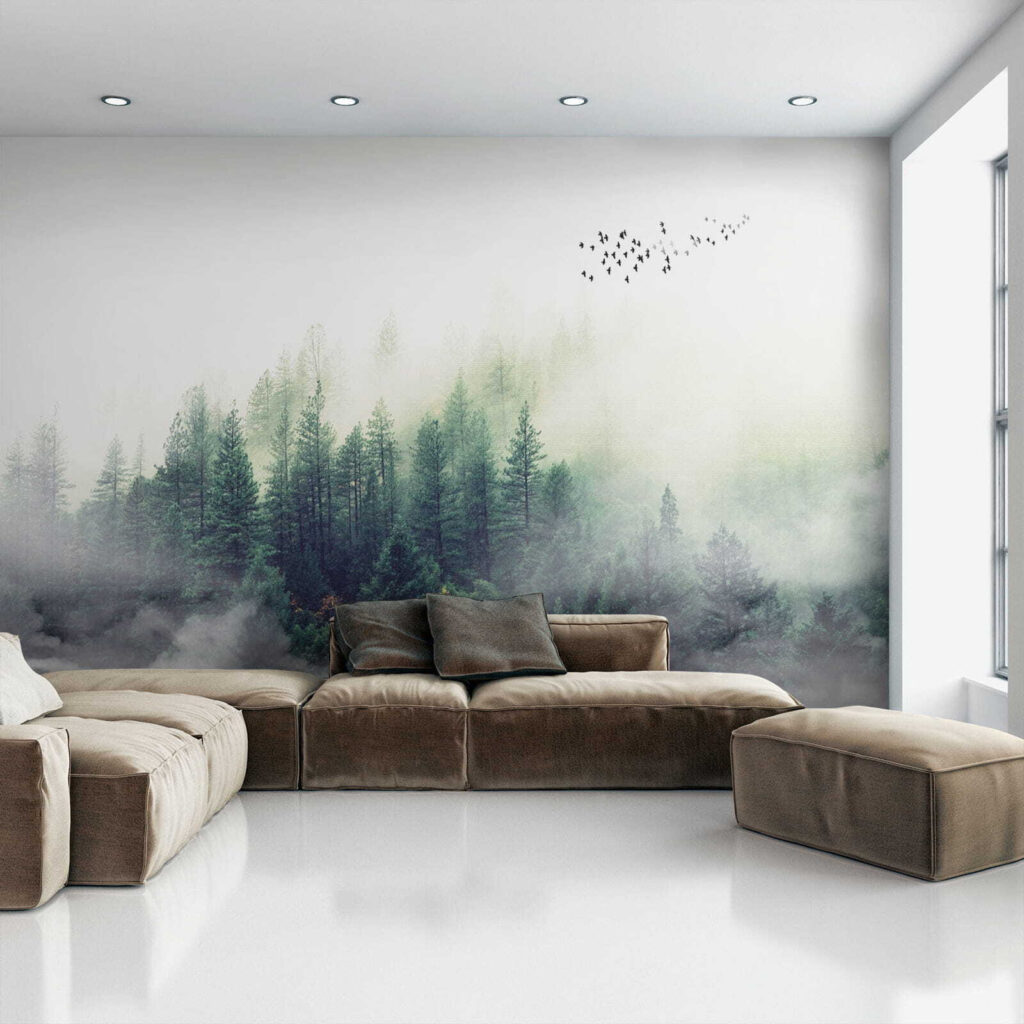 Piccoli pini nella nebbia — ambiente 8
