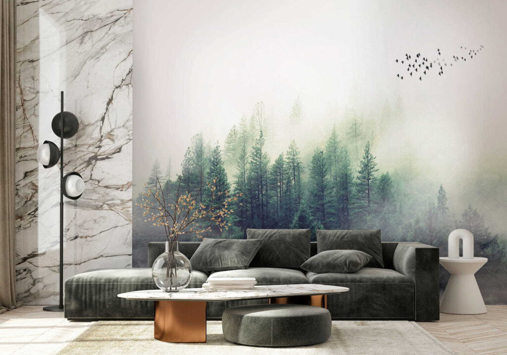 Piccoli pini nella nebbia — ambiente 1