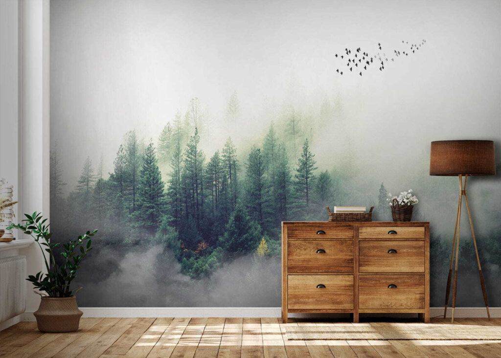 Piccoli pini nella nebbia — ambiente 9