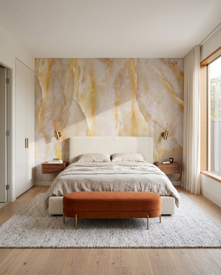 Vene dorate su bianco — ambiente 2