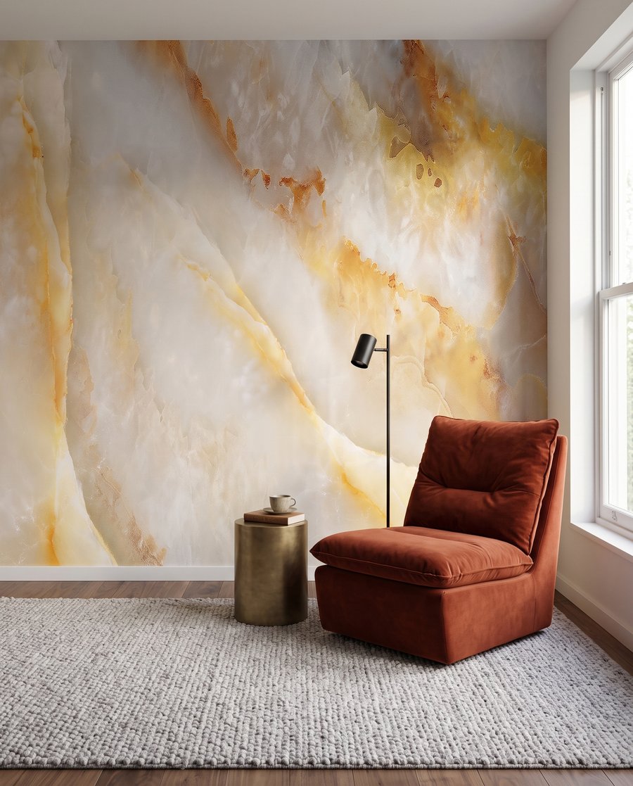 Vene dorate su bianco — ambiente 3