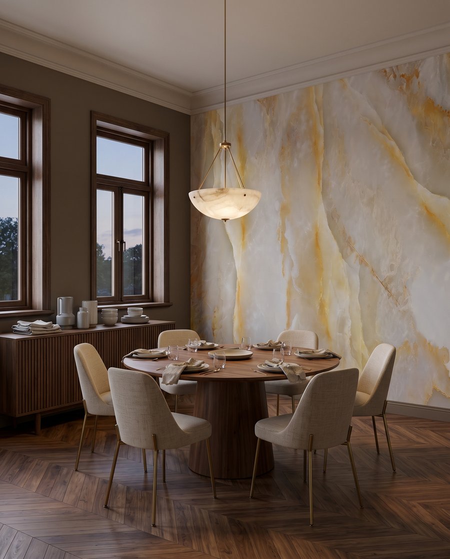 Vene dorate su bianco — ambiente 4