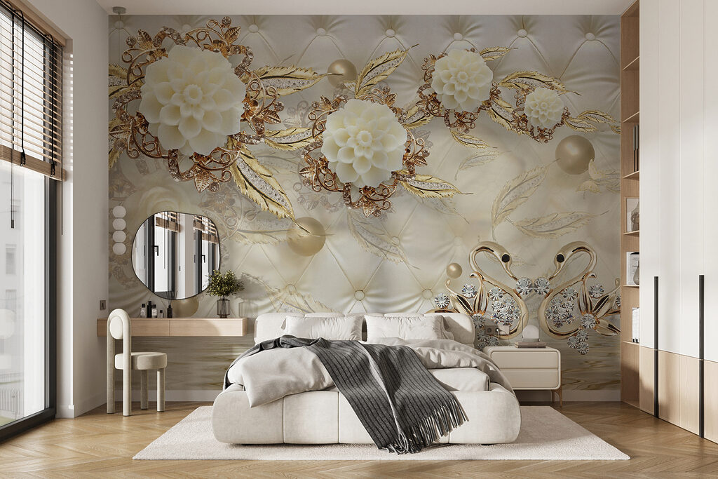 Cigni tra i fiori — ambiente 3
