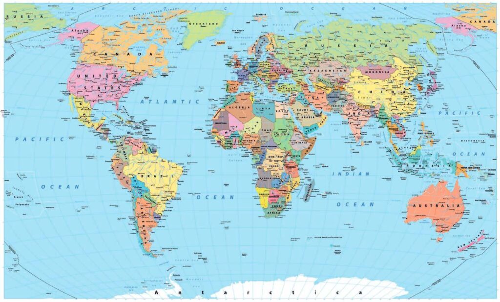 Mappa in colori vivaci — design completo