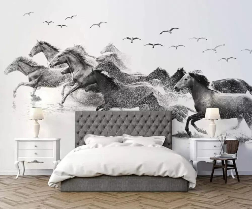 Cavalli a carboncino — ambiente 1