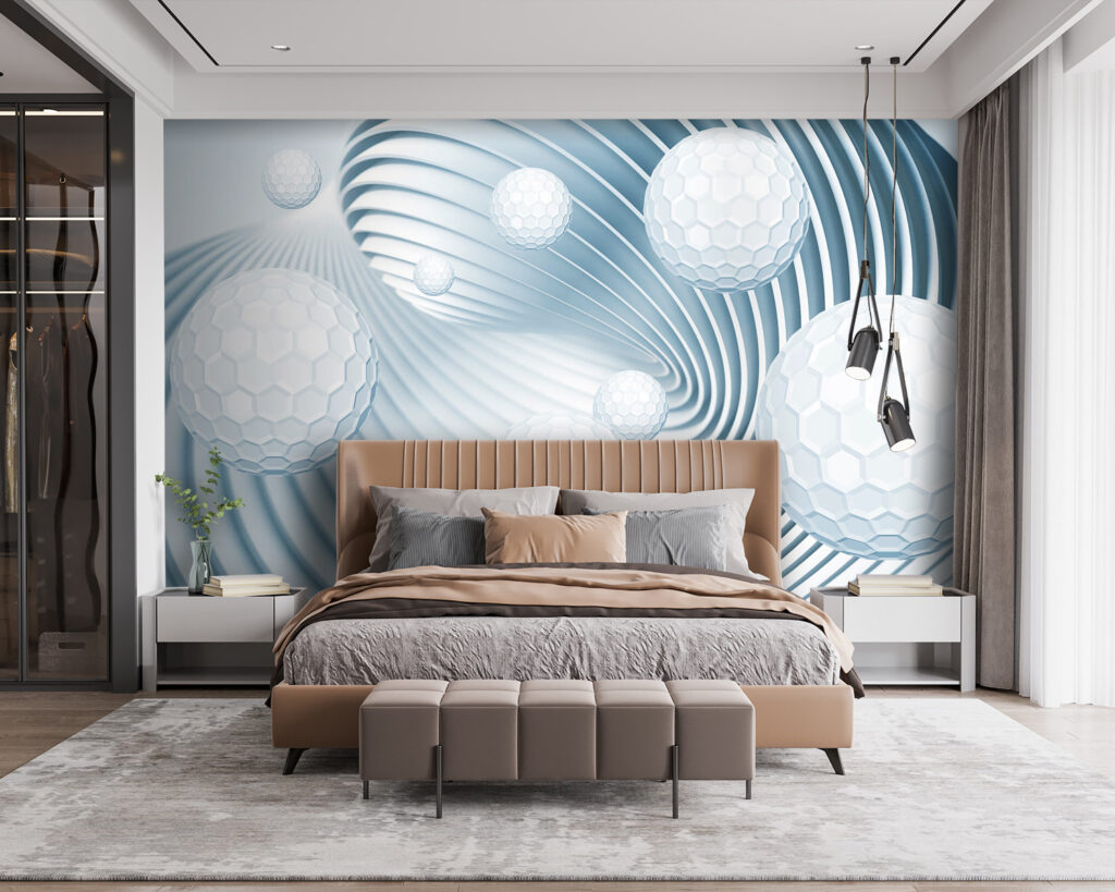 Sfere bianche nella spirale — ambiente 1