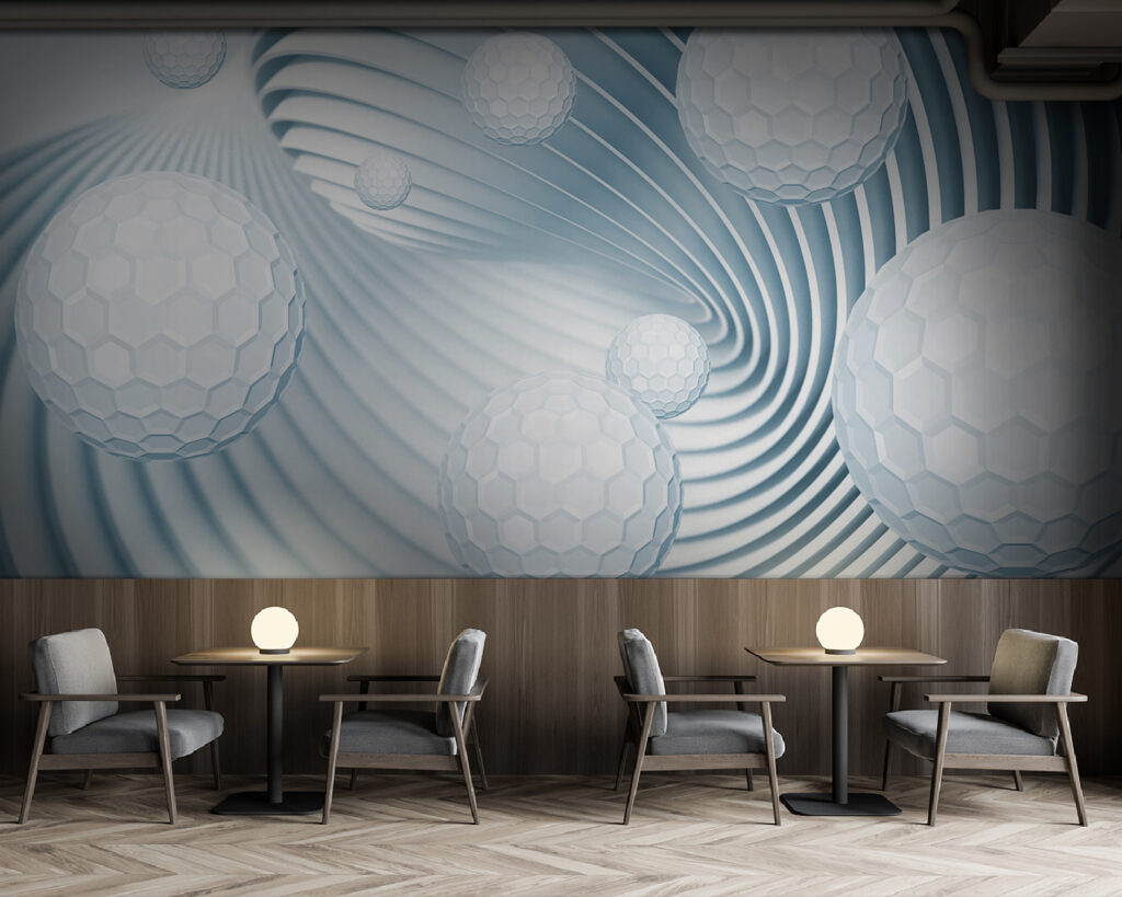 Sfere bianche nella spirale — ambiente 2