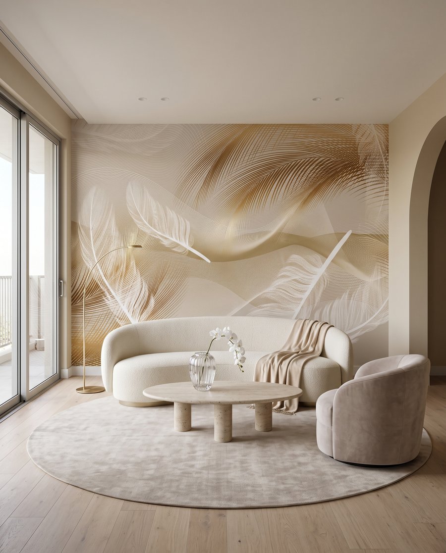 Piume nella luce calda — ambiente 4