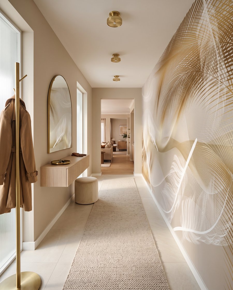 Piume nella luce calda — ambiente 5