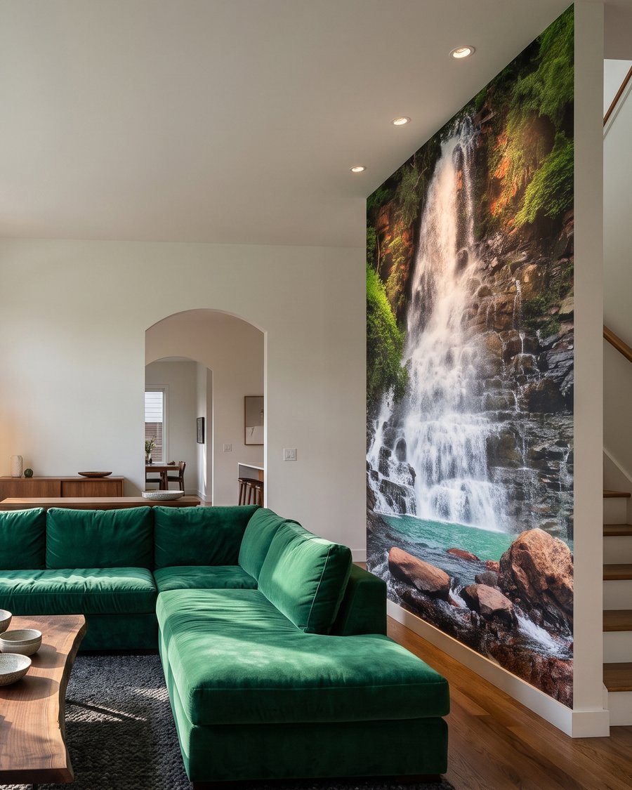 Cascata tra rocce scure — ambiente 2
