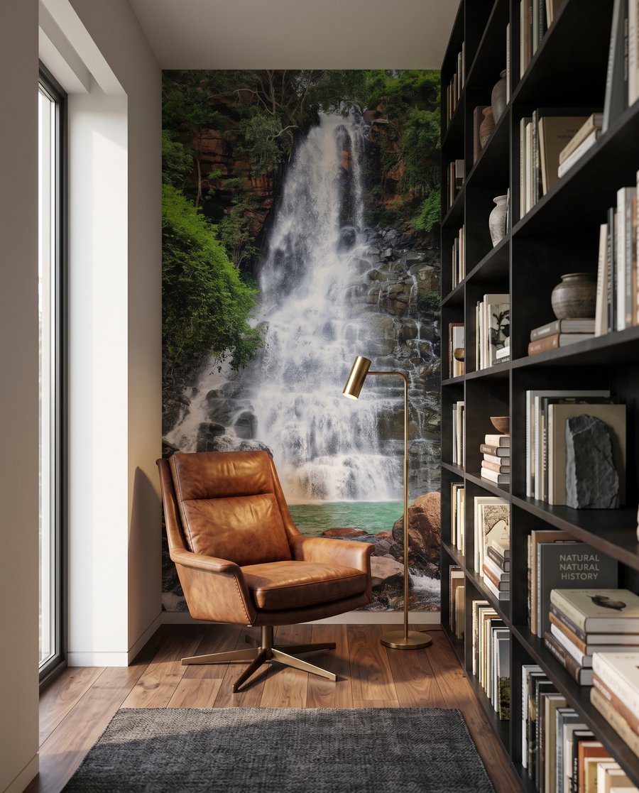 Cascata tra rocce scure — ambiente 5