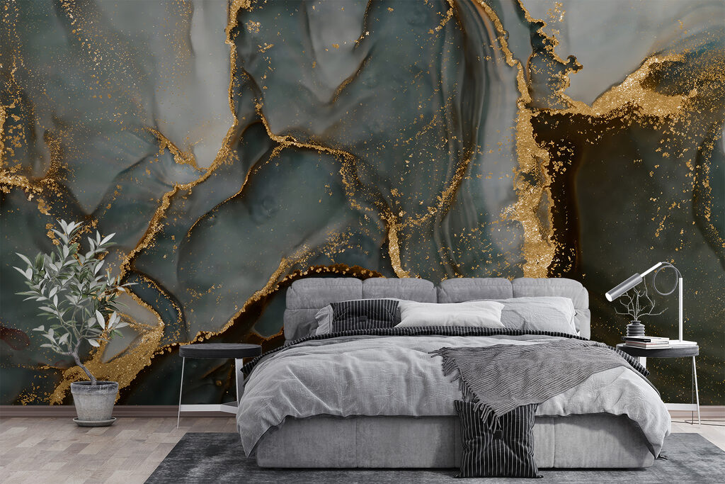 Fratture dorate sul grigio — ambiente 4
