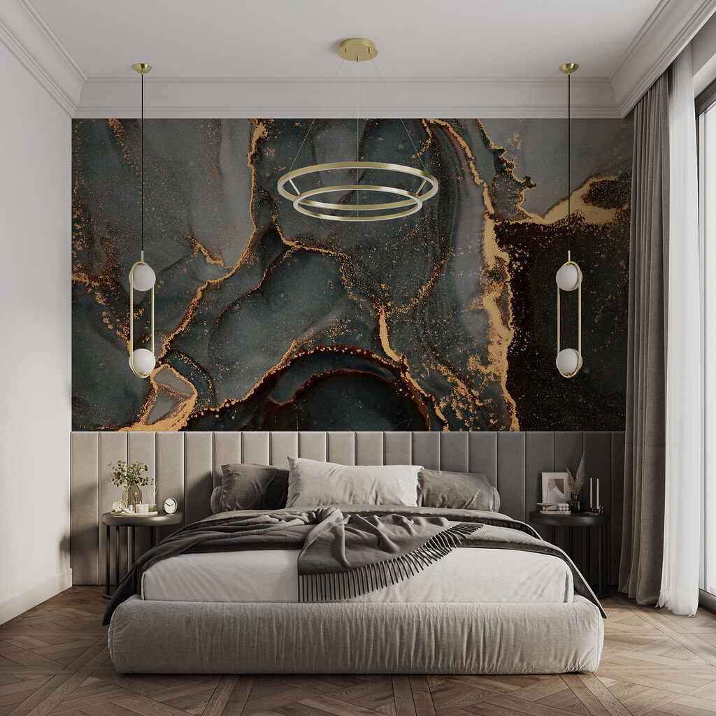 Fratture dorate sul grigio — ambiente 3
