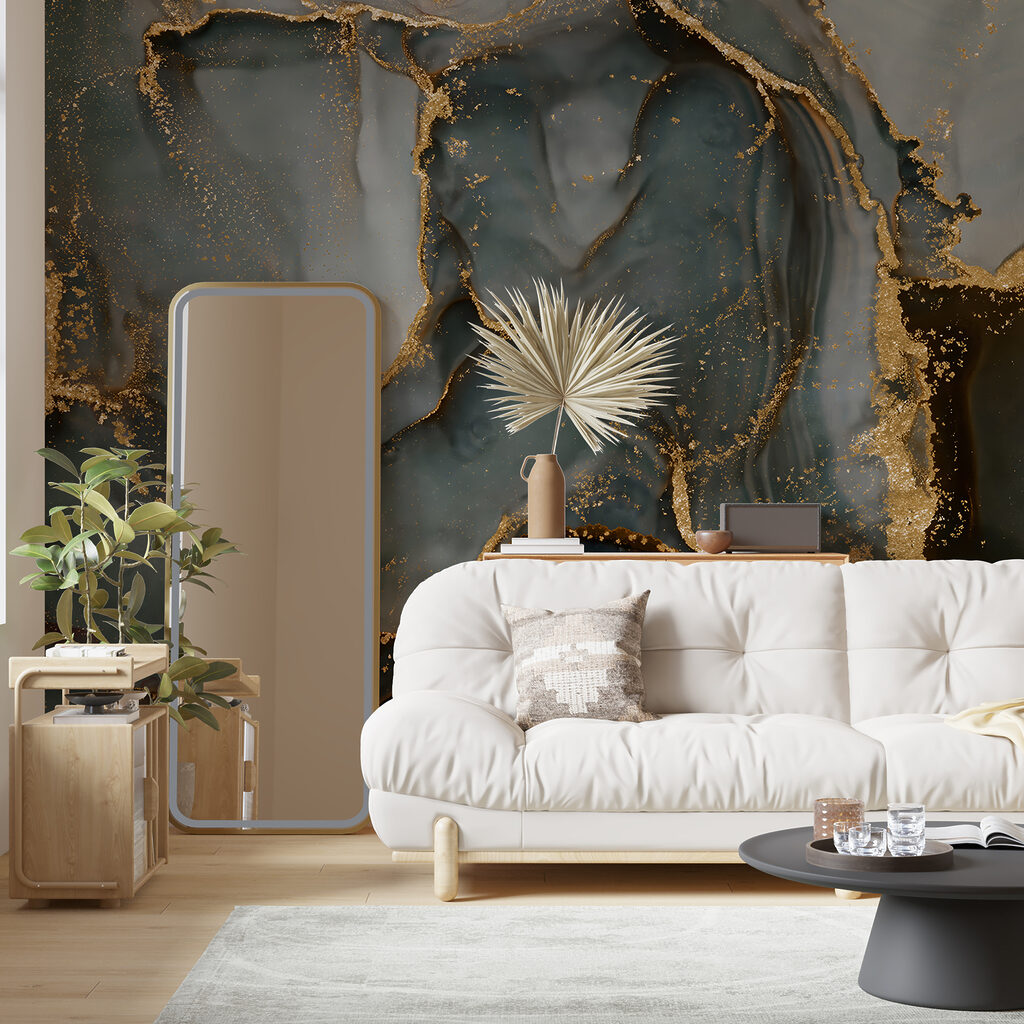 Fratture dorate sul grigio — ambiente 6