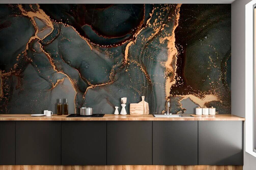 Fratture dorate sul grigio — ambiente 2