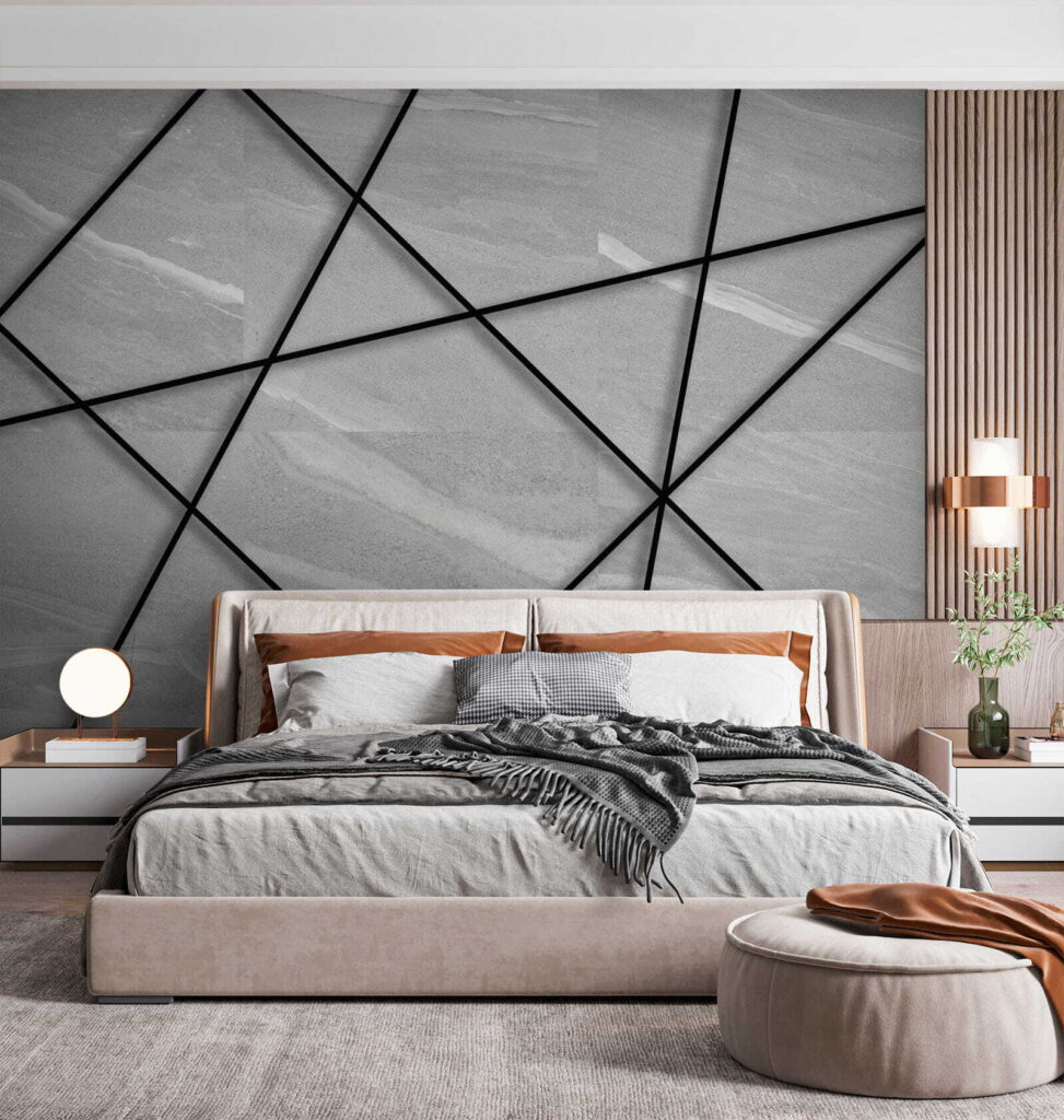 Linee nere su grigio — ambiente 3