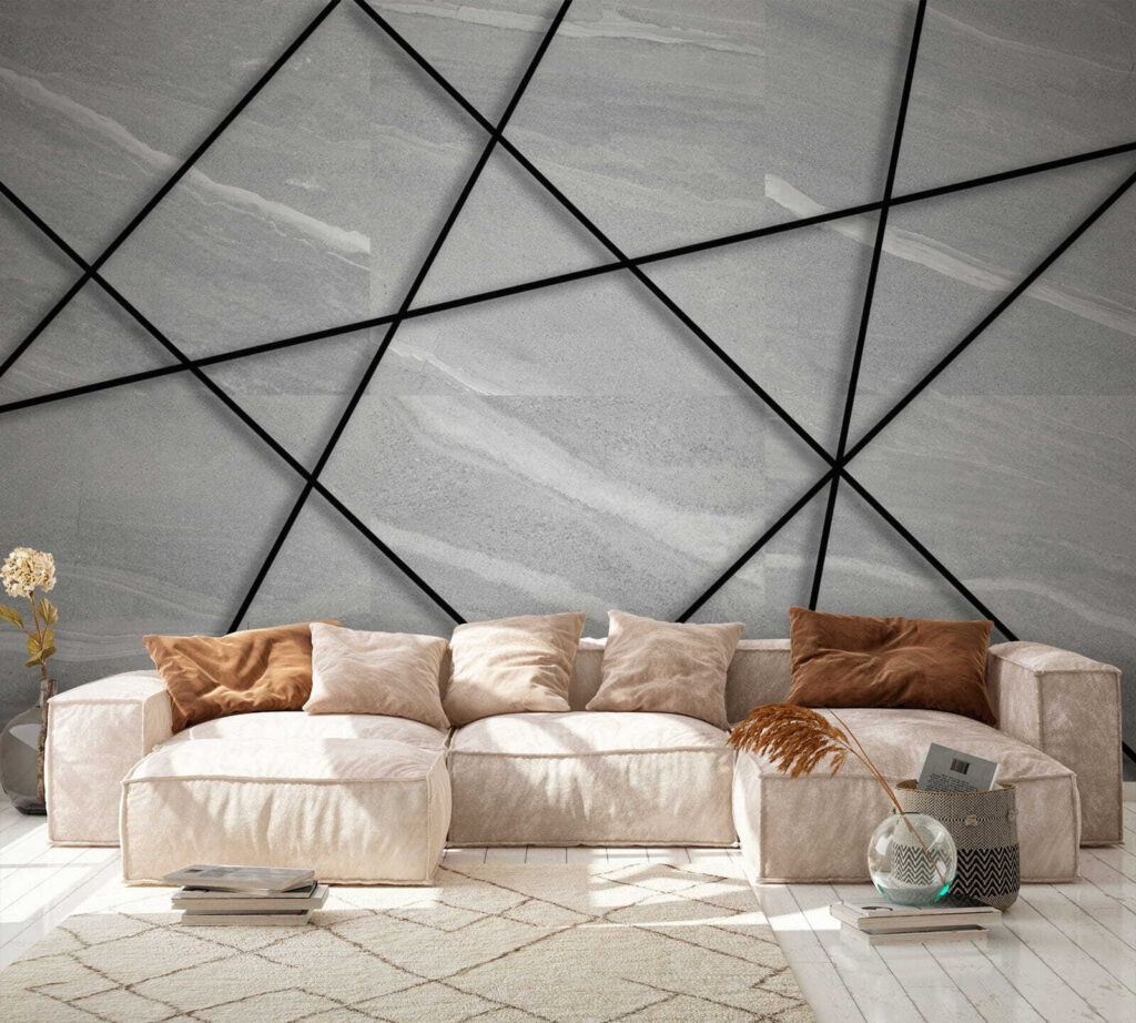 Linee nere su grigio — ambiente 4