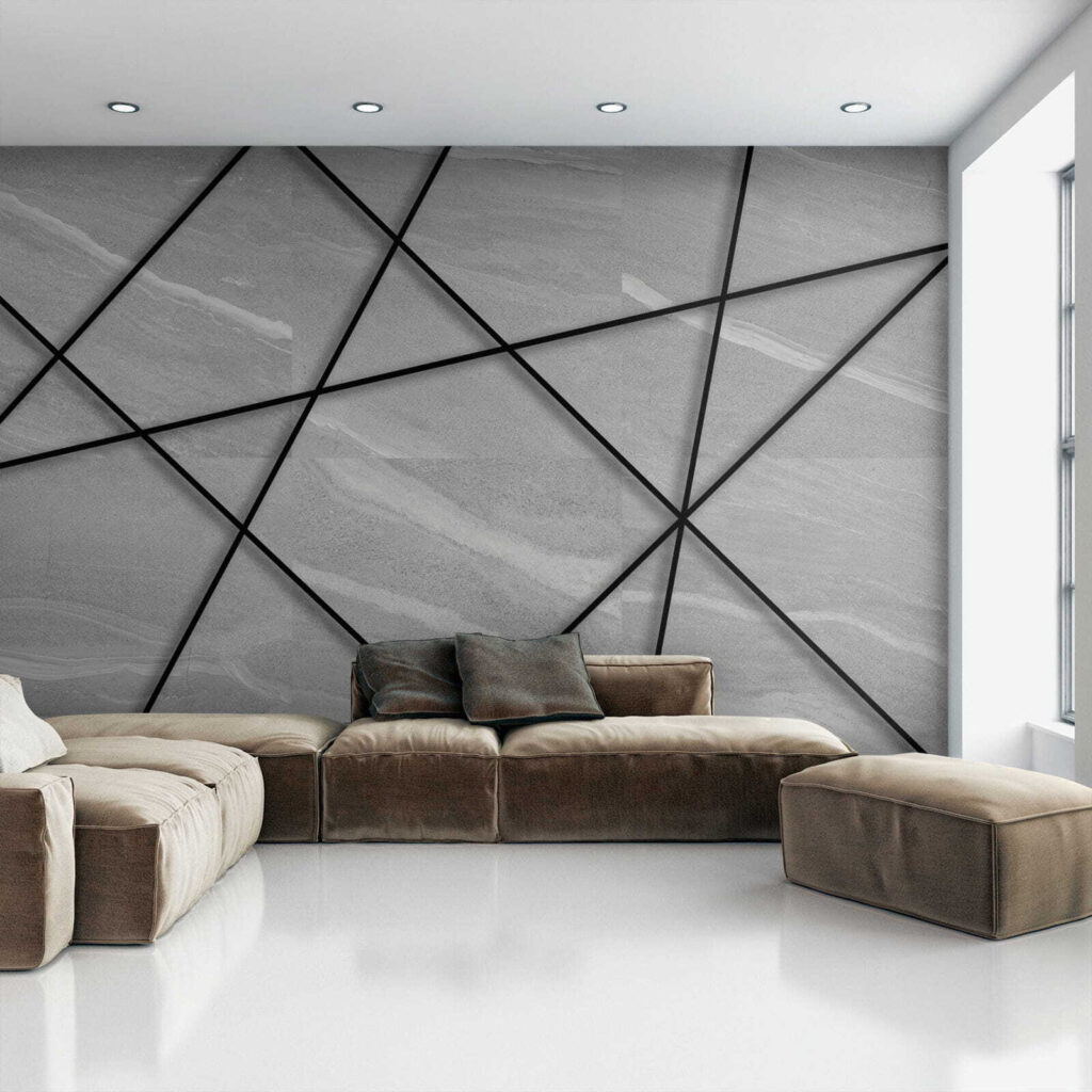 Linee nere su grigio — ambiente 5
