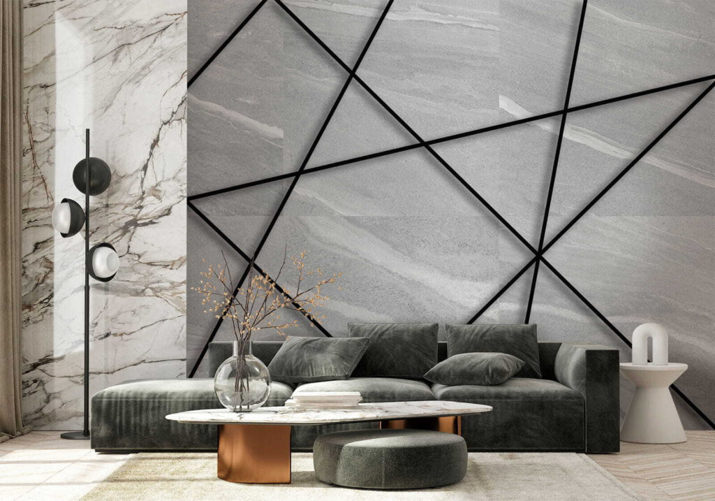 Linee nere su grigio — ambiente 6
