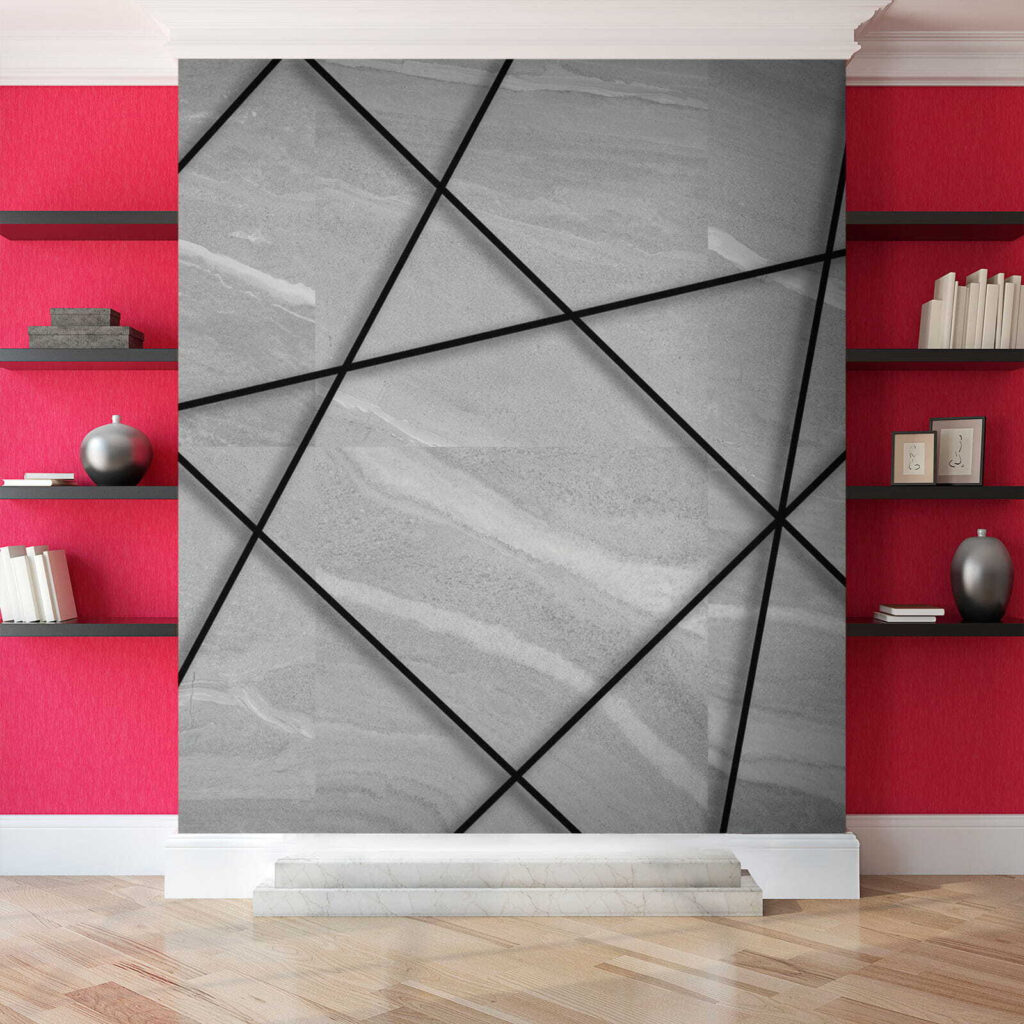 Linee nere su grigio — ambiente 7