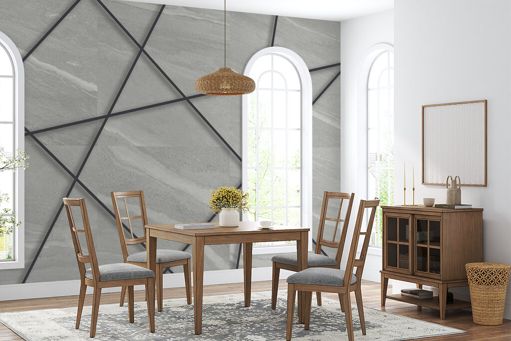 Linee nere su grigio — ambiente 11