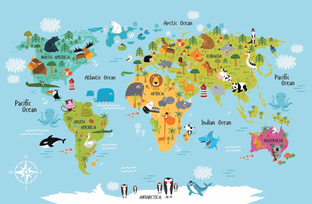 Animali sulla mappa — design completo