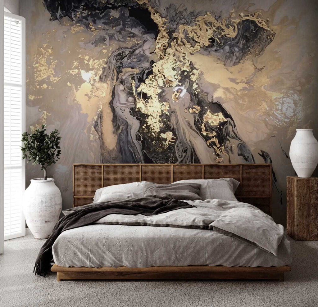 Vernice scura, spruzzi d’oro — ambiente 3