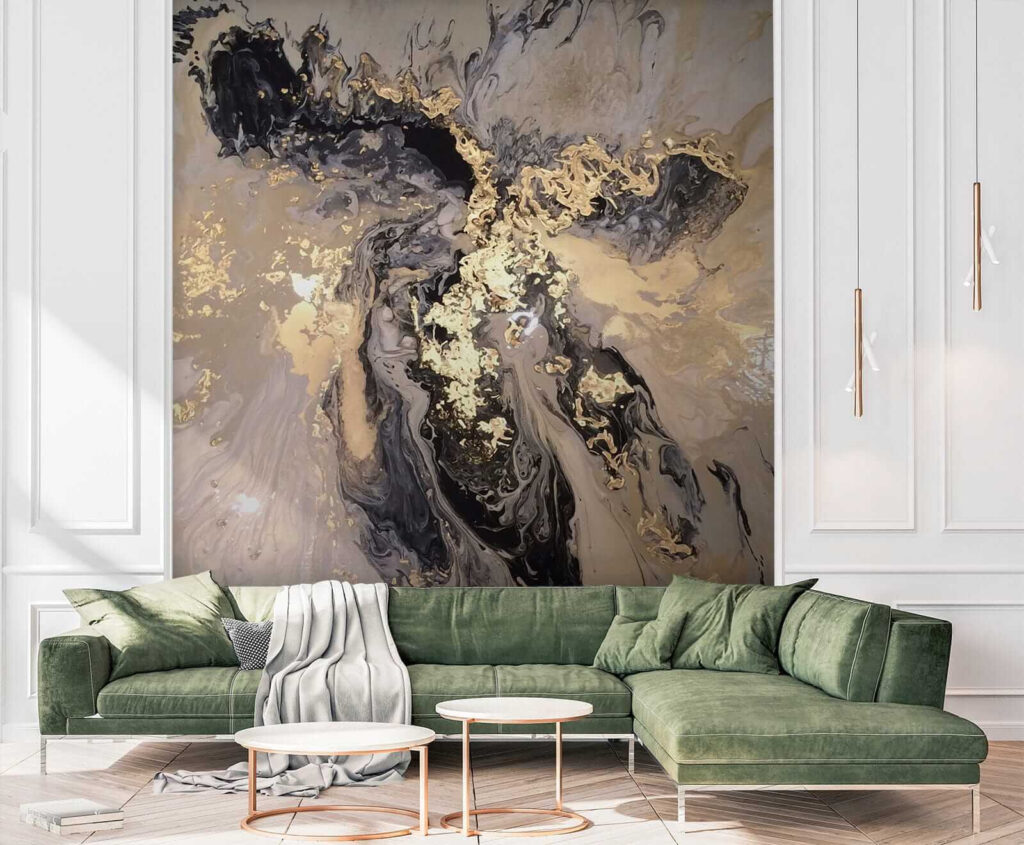 Vernice scura, spruzzi d’oro — ambiente 4