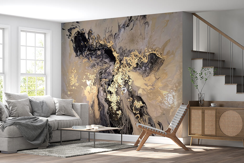 Vernice scura, spruzzi d’oro — ambiente 10