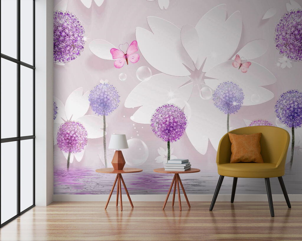 Fiori rotondi e farfalle — ambiente 3