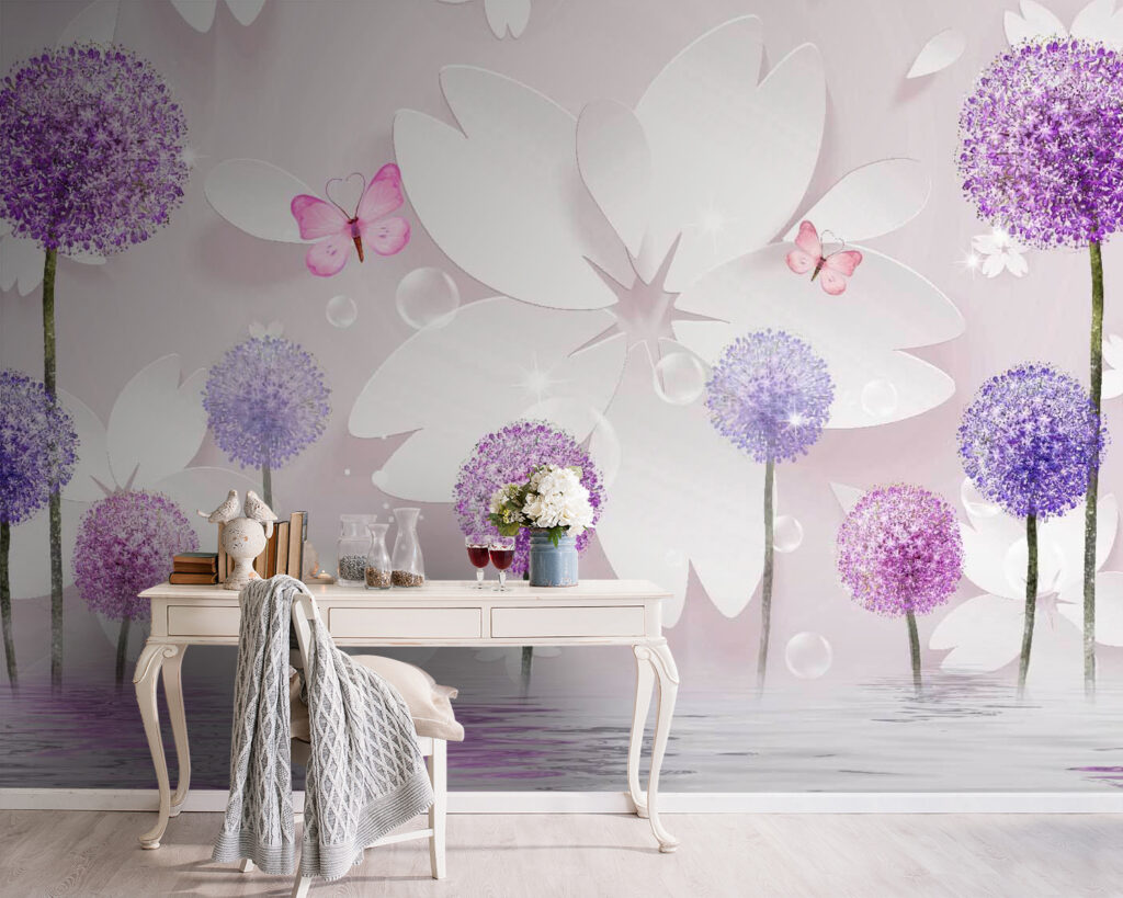 Fiori rotondi e farfalle — ambiente 4
