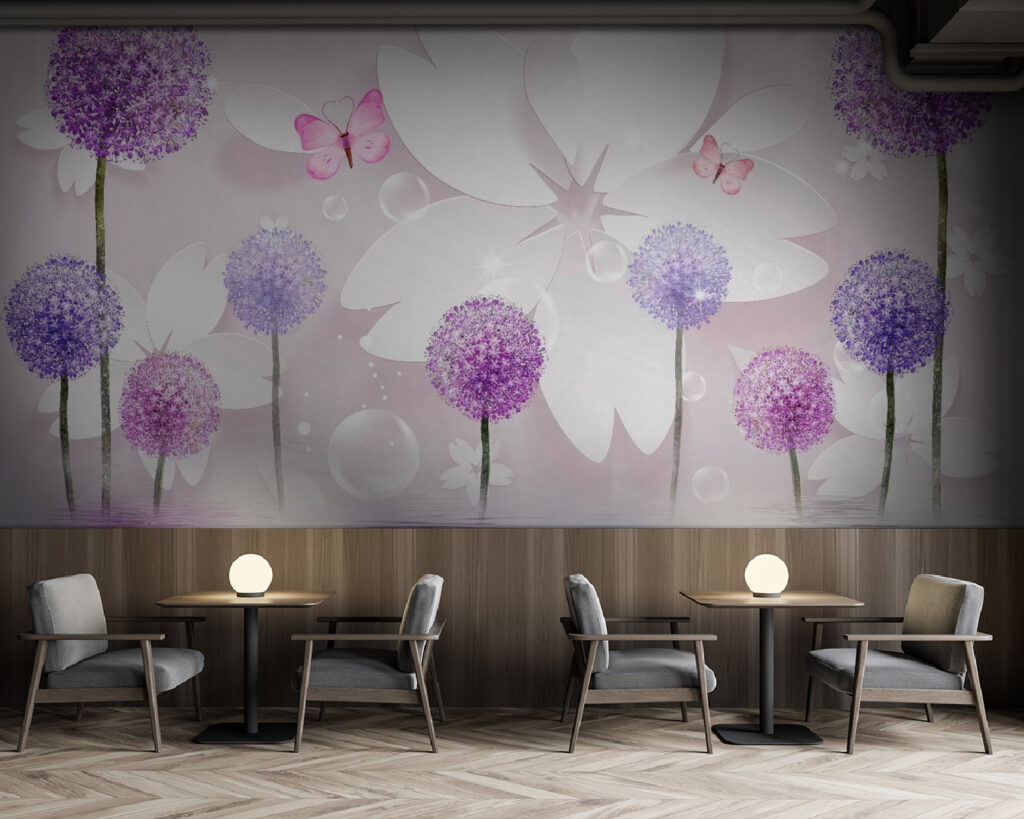 Fiori rotondi e farfalle — ambiente 5