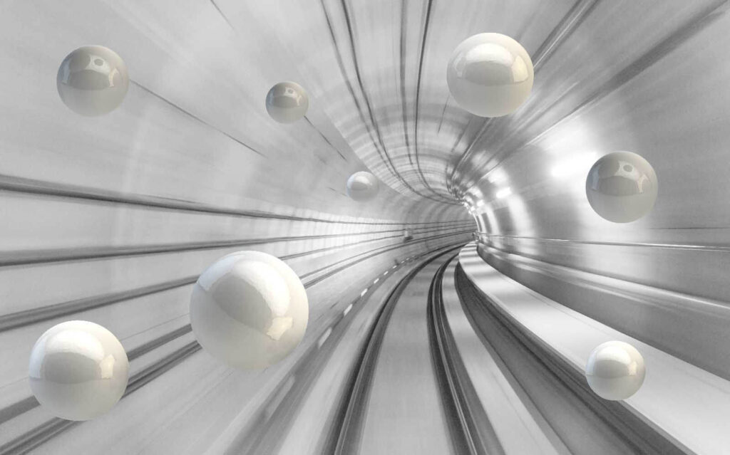 Sfere nel tunnel — design completo