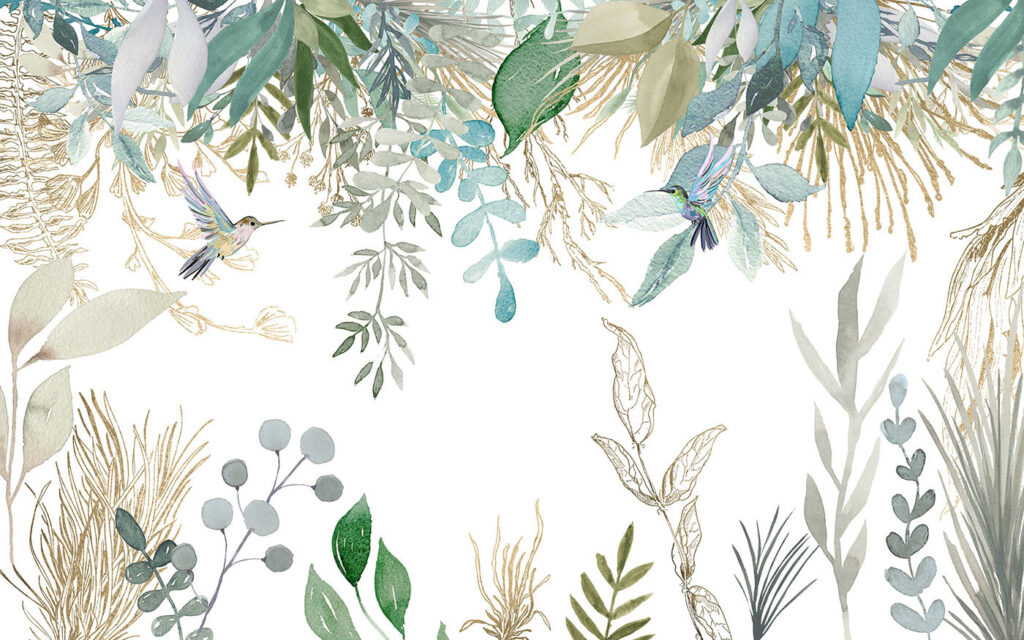 Cornice di foglie — design completo