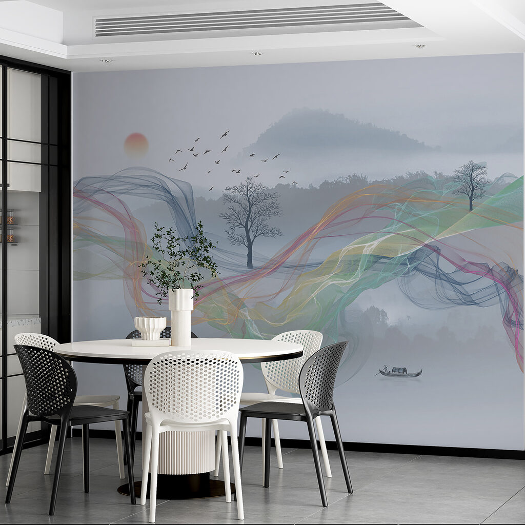 Nastri colorati nella nebbia — ambiente 2