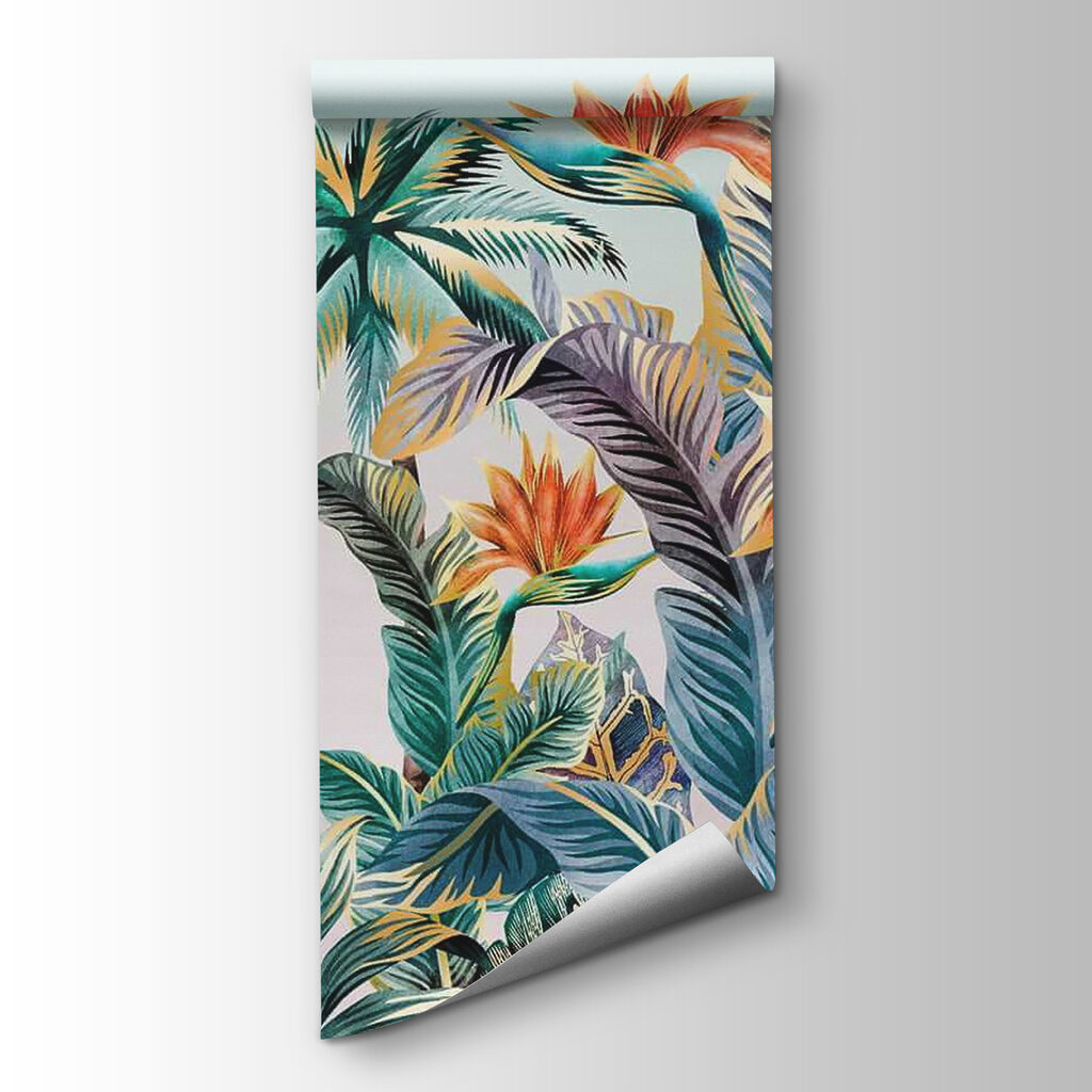 Foglie tropicali con fiori — vista del prodotto