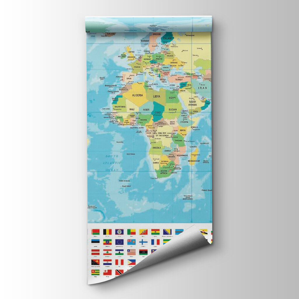 Mappa con piccole bandiere — vista del prodotto