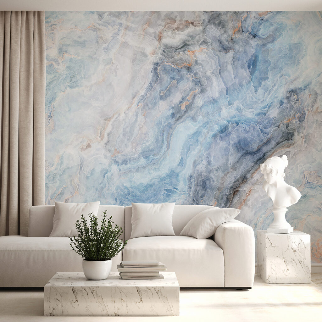 Venature blu su bianco — ambiente 4